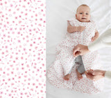 Baby sleeping bag 2.5 Tog (3-20 months) with hypo-allergenic silicone filling - pink flowers Sleeping bag Lullalove UK 