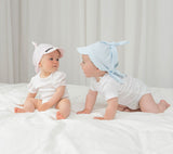 Baby sun hat - blue (100% cotton) Hat Lullalove UK 
