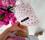 Baby sun hat - pink flowers (100% cotton) Hat Lullalove UK 