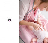 Baby towel with neck strap - 100% bamboo - Pink Towel Lullalove UK 