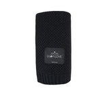 Bamboo baby blanket - Black - Macaroon knit Blanket Lullalove UK 