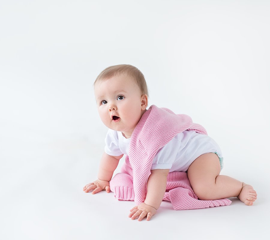 Bamboo baby blanket - Candy pink - Classic knit Blanket Lullalove UK 