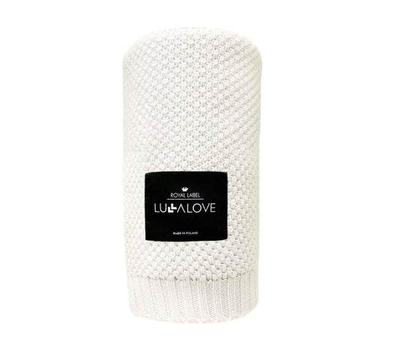 Bamboo knit blanket - 80x100cm - Coconut - Lullalove UK