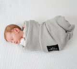 Bamboo baby blanket - Grey - Macaroon knit Blanket Lullalove UK 