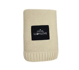 Bamboo classic knit blanket - 80x100cm - Milk coffee - Lullalove UK