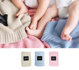 Bamboo baby blanket - Milk coffee - Classic knit Blanket Lullalove UK 