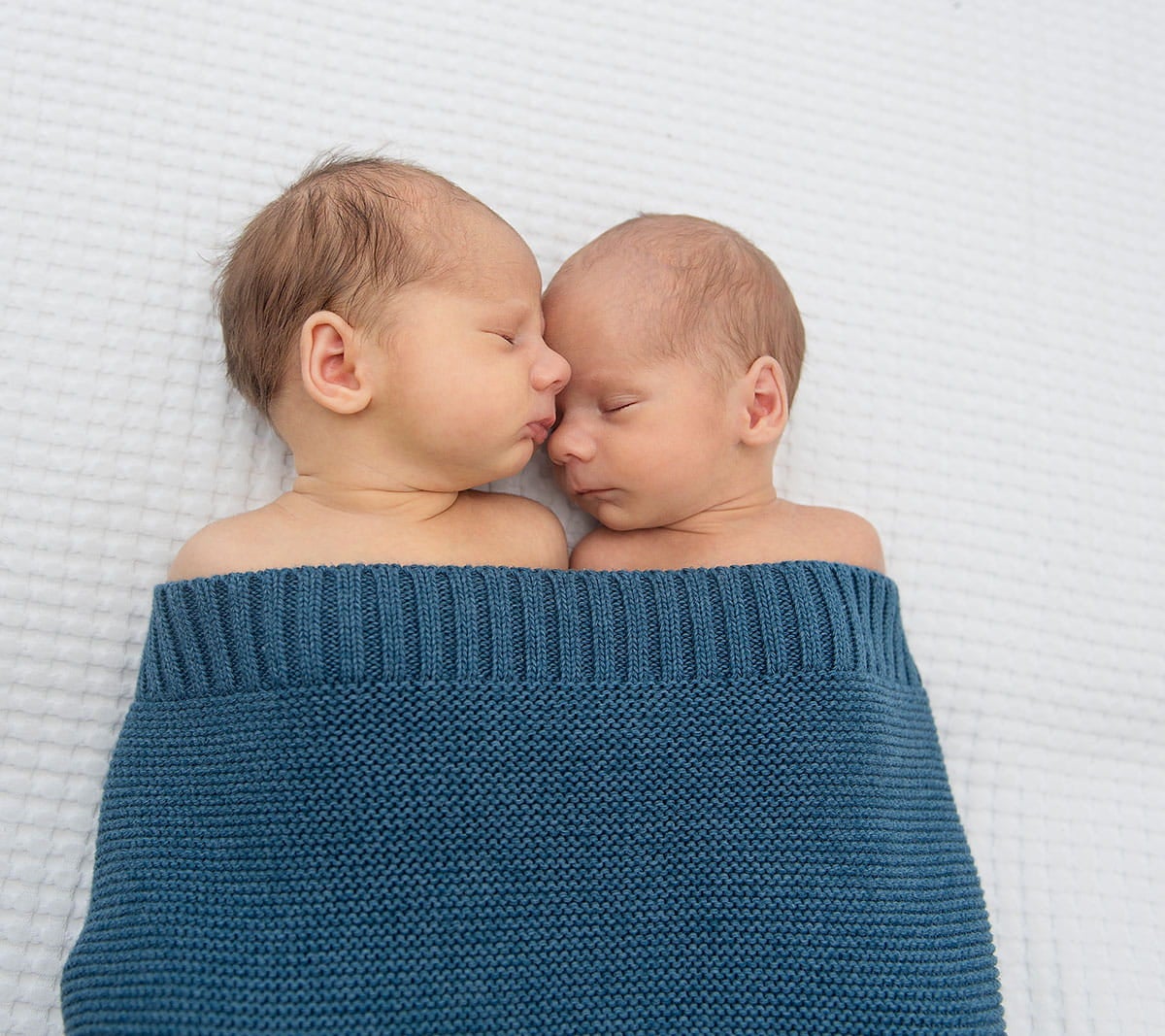 Bamboo baby blanket - Petrol - Classic knit Blanket Lullalove UK 