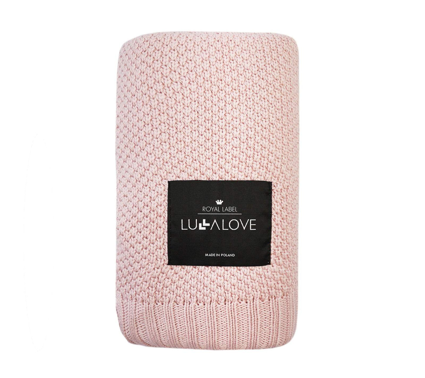Bamboo baby blanket - Powder pink - Macaroon knit Blanket Lullalove UK 