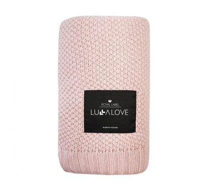 Bamboo baby blanket - Powder pink - Macaroon knit Blanket Lullalove UK 