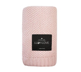 Bamboo baby blanket - Powder pink - Macaroon knit Blanket Lullalove UK 