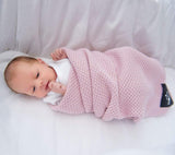 Bamboo baby blanket - Powder pink - Macaroon knit Blanket Lullalove UK 