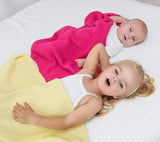 Bamboo baby blanket - Raspberry - Macaroon knit Blanket Lullalove UK 