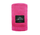 Bamboo baby blanket - Raspberry - Macaroon knit Blanket Lullalove UK 