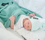 Bamboo baby blanket - Sage - Macaroon knit Blanket Lullalove UK 