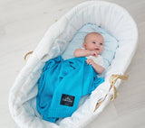 Bamboo baby blanket - Turquoise - Macaroon knit Blanket Lullalove UK 