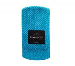 Bamboo baby blanket - Turquoise - Macaroon knit Blanket Lullalove UK 