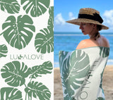 Bamboo towel - Green Dressing gowns Lullalove UK 