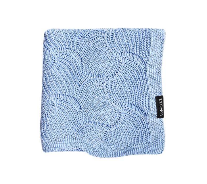 Seashell Blanket - Blue - Lullalove UK