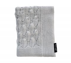 Openwork Boho Baby Blanket - Grey - Lullalove UK