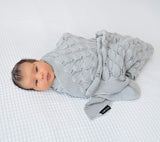 Cellular bamboo baby blanket - Grey - Boho openwork Blanket Lullalove 