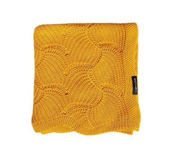 Seashell Blanket - Mango - Lullalove UK