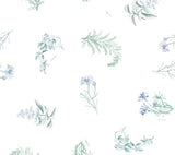 Cradle cap baby hairbrush & muslin washcloth - Herbs blue Brush Lullalove 