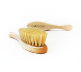 Natural wooden baby hairbrush by Lullalove