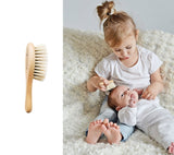 Cradle cap baby hairbrush & muslin washcloth - Space Brush Lullalove 