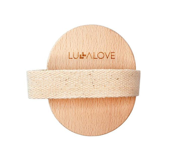 Natural dry massage brush - round - Lullalove UK