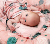 Extra large 100% bamboo swaddle - Rose garden Swaddle Lullalove 