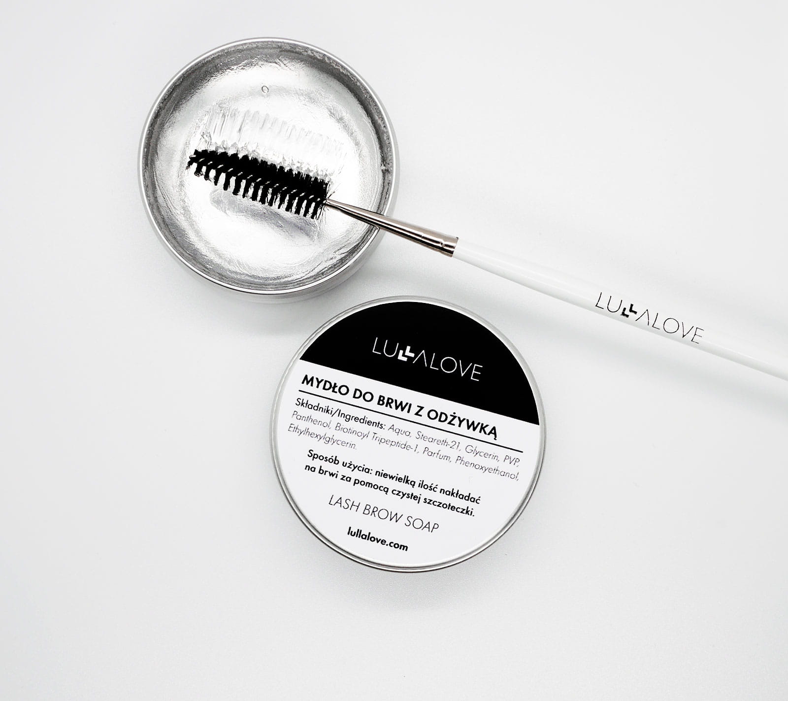 Eyebrow styling soap with conditioner Cosmetics Lullalove UK 