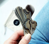 Gua Sha (facial massage stone) - striped flint Accessories Lullalove UK 