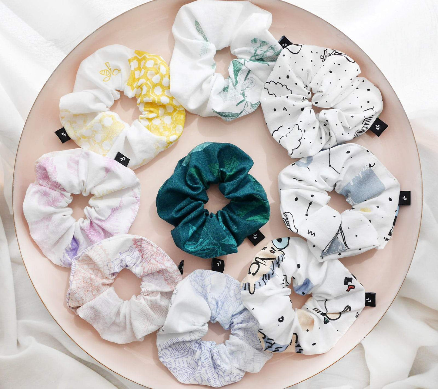 Hair scrunchie - Herbs blue Accessories Lullalove UK 