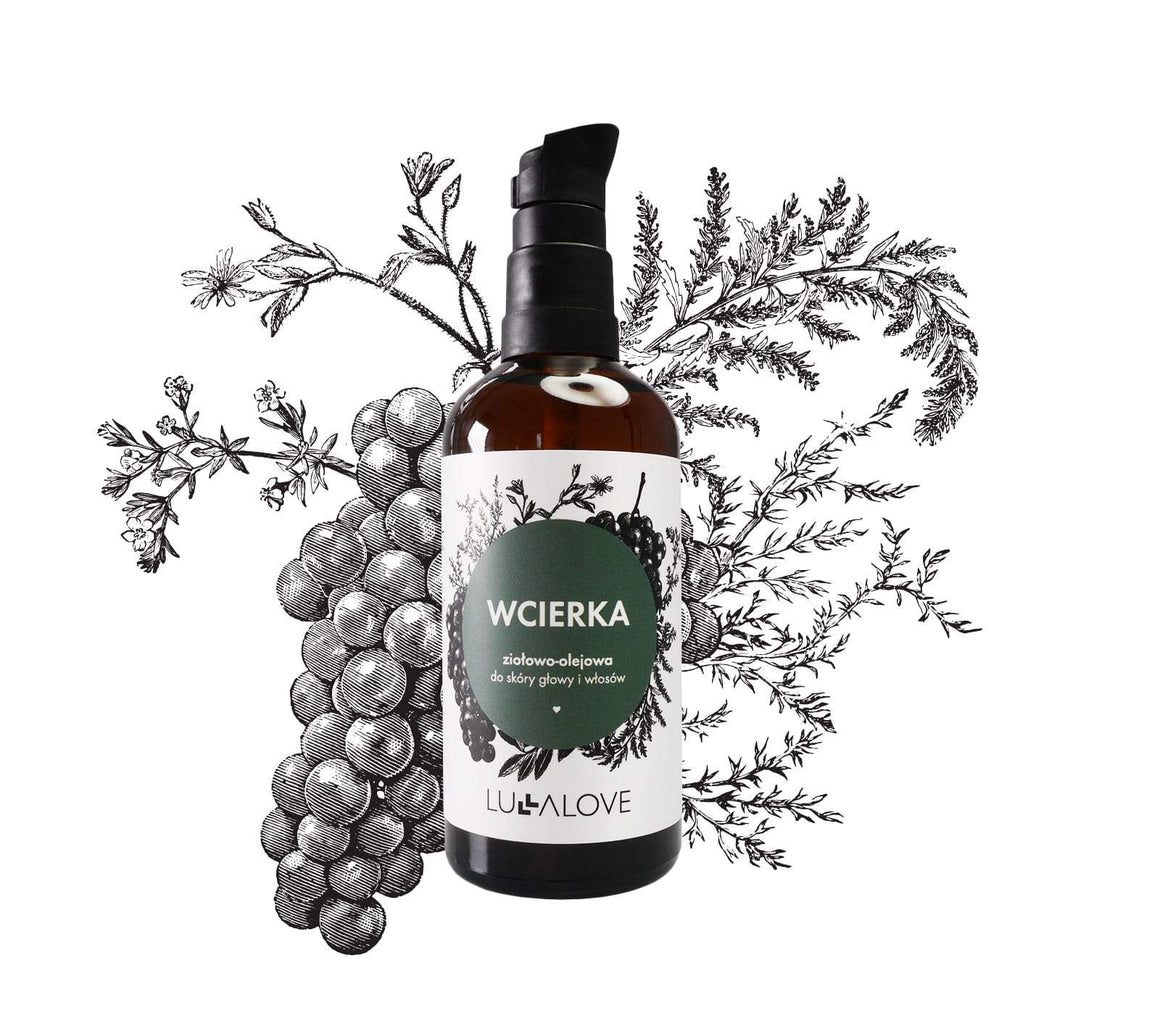 Herbal hair balm with nourishing oils Lullalove UK