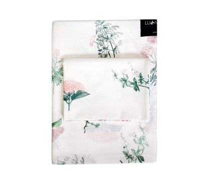 Herbs pink - Cot bed duvet cover and pillowcase set Bedding Lullalove UK 