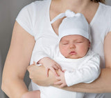 Knot baby hat - 0-3 month - Grey Hat Lullalove UK 