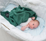Large bamboo baby blanket - 100x120cm - Bottle green Blanket Lullalove 