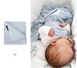 Light cellular bamboo baby blanket - Blue Blanket Lullalove UK 