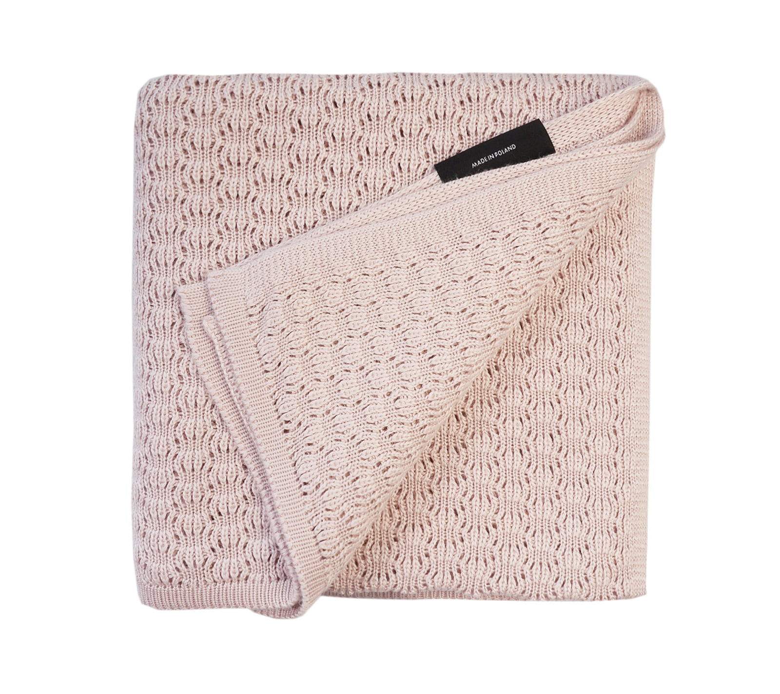 Light cellular bamboo baby blanket - Dusty pink Blanket Lullalove UK 