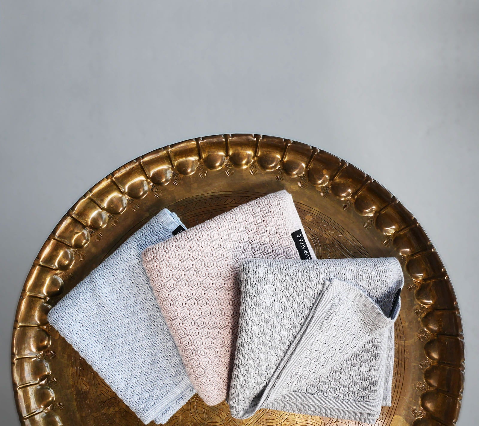 Light cellular bamboo baby blanket - Grey Blanket Lullalove UK 