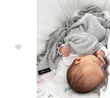 Light cellular bamboo baby blanket - Grey Blanket Lullalove UK 
