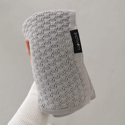 Light cellular bamboo baby blanket - Grey Blanket Lullalove UK 