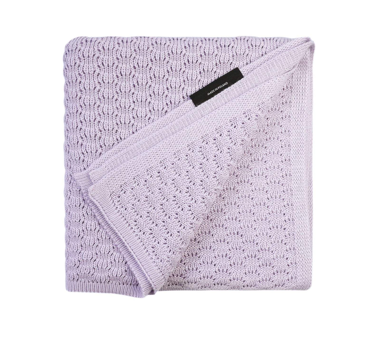 Light cellular bamboo baby blanket - Lavender Blanket Lullalove UK 
