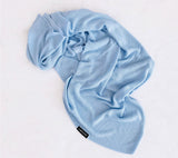 Light knitted bamboo swaddle blanket - Blue Swaddle blanket Lullalove UK 