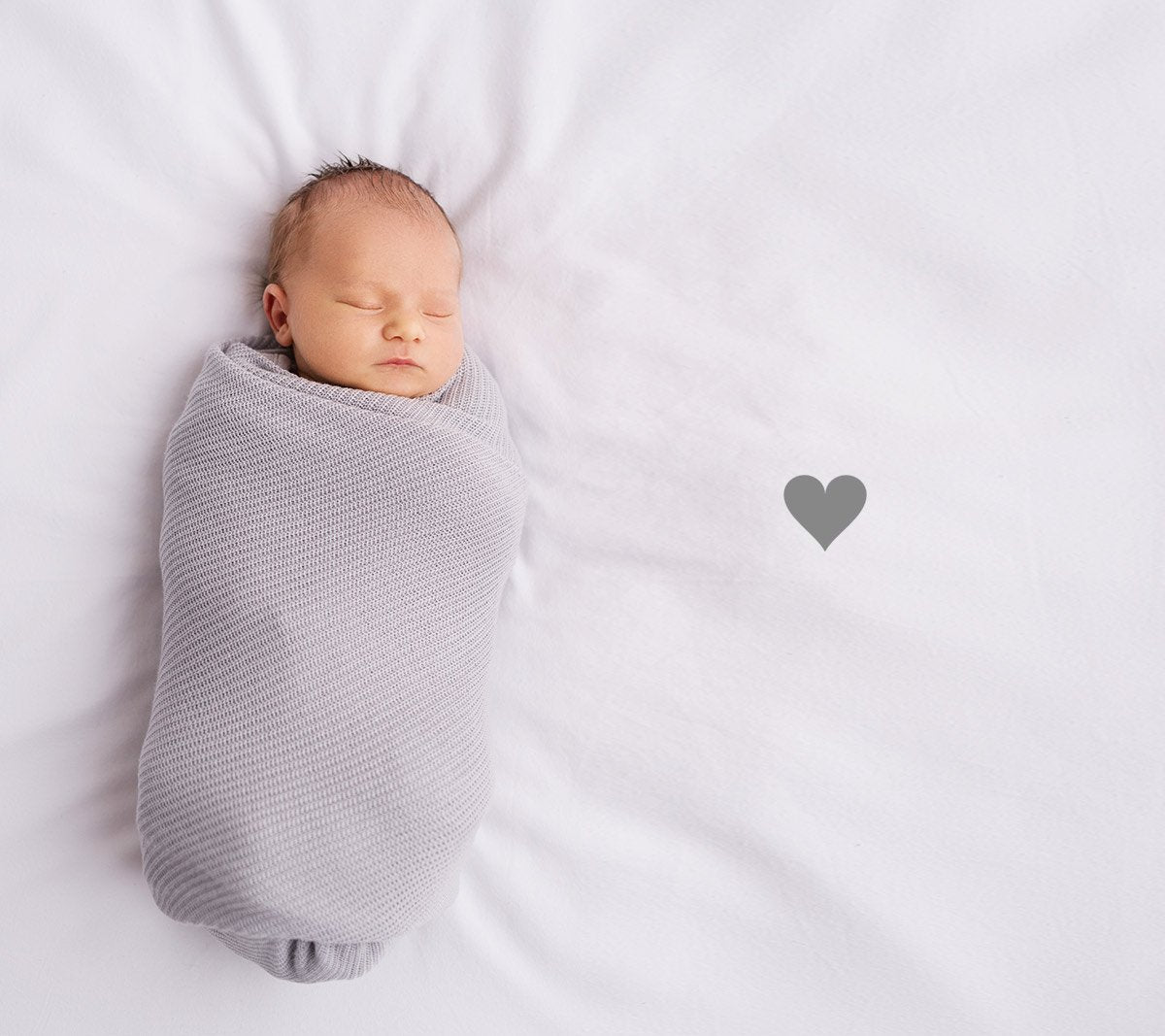 Light knitted bamboo swaddle blanket - Grey Swaddle blanket Lullalove UK 