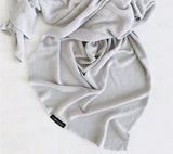Light knitted bamboo swaddle blanket - Grey Swaddle blanket Lullalove UK 