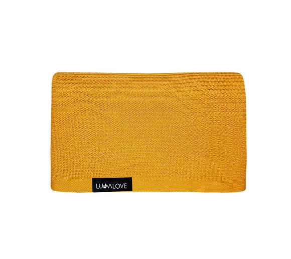 Light knitted bamboo swaddle blanket - Mango Swaddle blanket Lullalove UK 