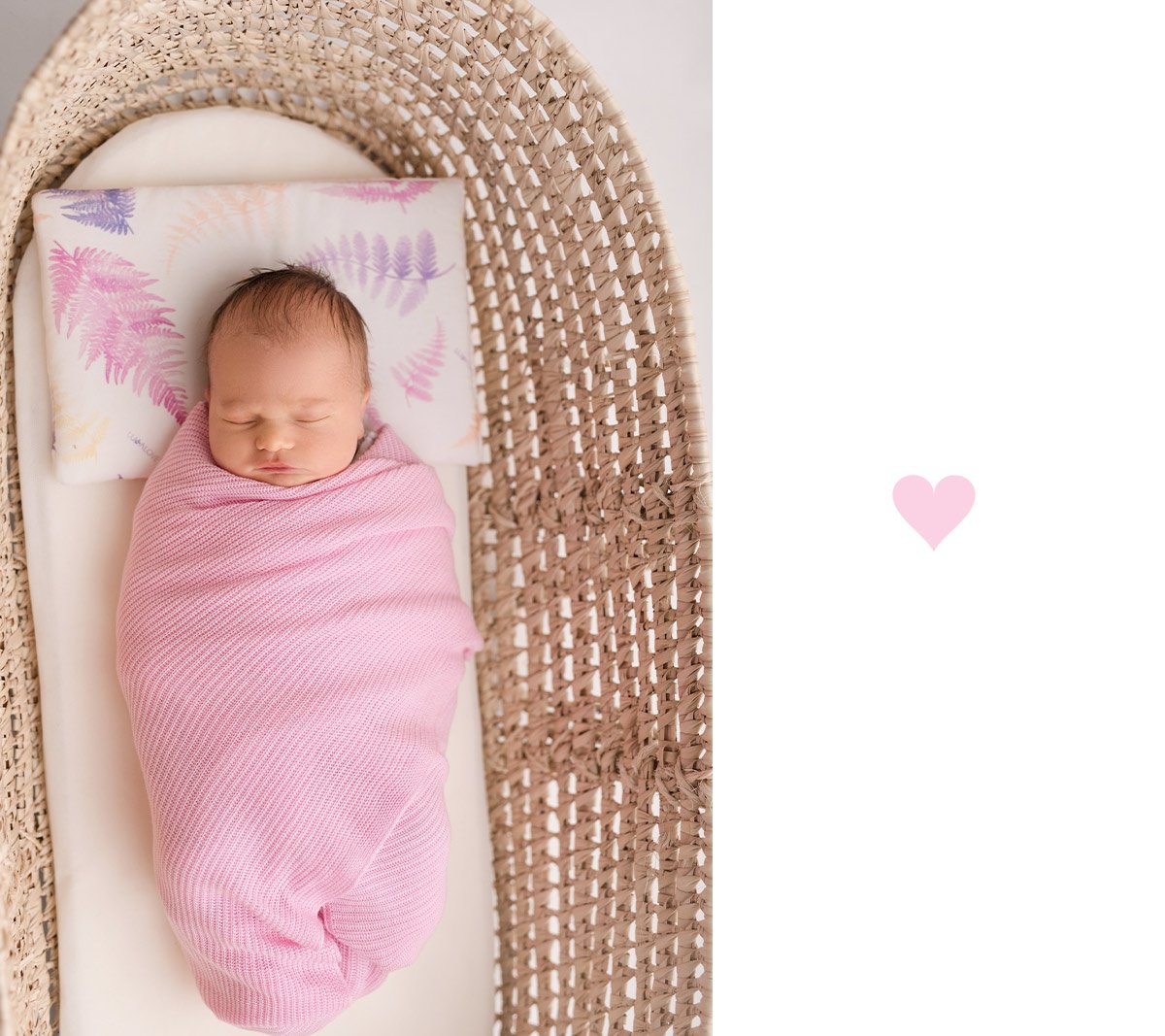 Light knitted bamboo swaddle blanket - Pink Swaddle blanket Lullalove UK 