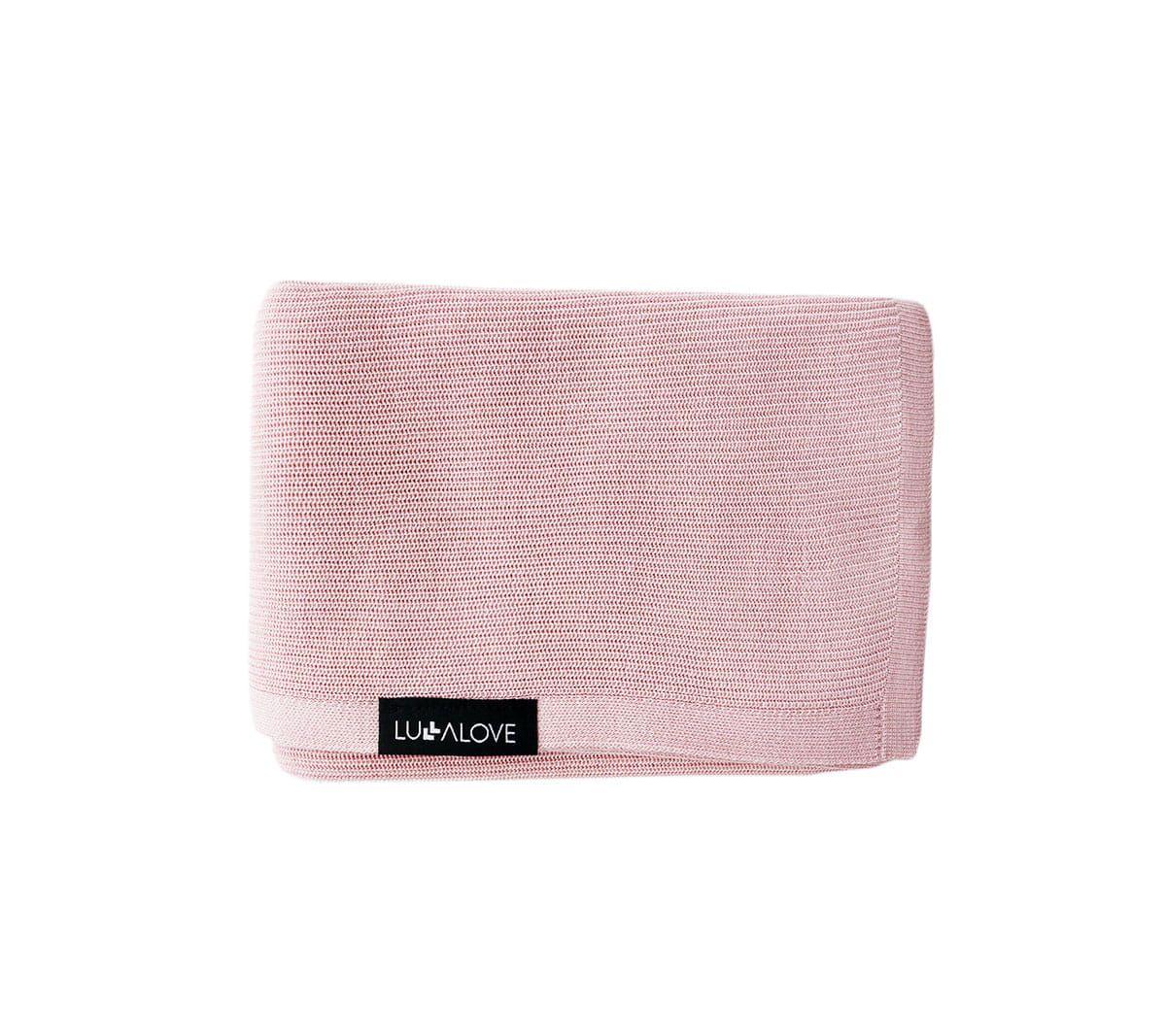 Light knitted bamboo swaddle blanket - Powder pink Swaddle blanket Lullalove UK 