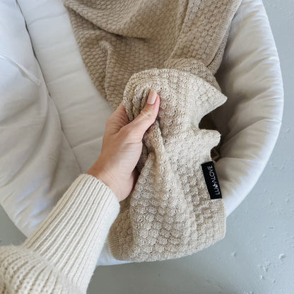 Light merino wool blanket & swaddle - beige Swaddle blanket Lullalove 